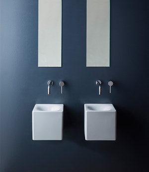 Lavandino bagno piccolo da parete in ceramica sanitaria KW198 - 42