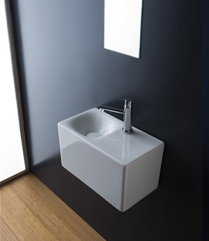 Lavandino bagno piccolo da parete in ceramica sanitaria KW198 - 42