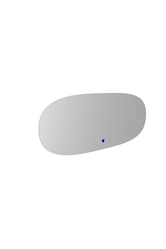 Specchio ovale 120x45