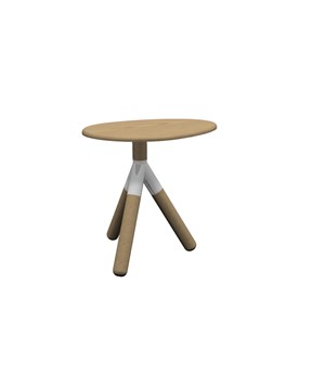 Tavolo completo (gambe e piano in legno, snodo in ceramica)
