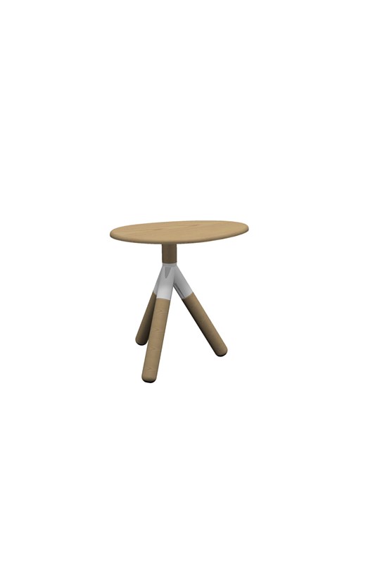 Tavolo completo (gambe e piano in legno, snodo in ceramica)