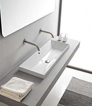 Lavabo incasso 100 x 36 Cm