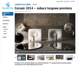 tazienka - Cersaie 2014 – zobacz targowe premiery 